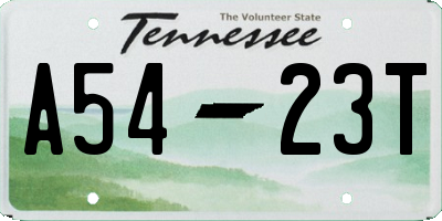 TN license plate A5423T