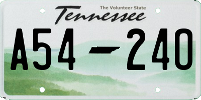 TN license plate A5424O