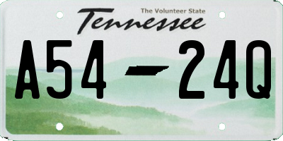 TN license plate A5424Q