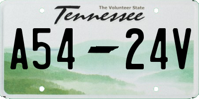 TN license plate A5424V
