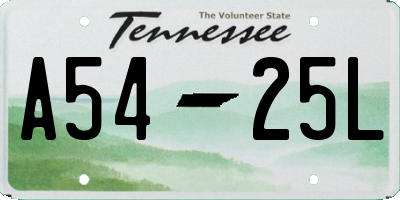 TN license plate A5425L