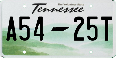 TN license plate A5425T