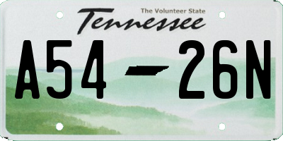 TN license plate A5426N