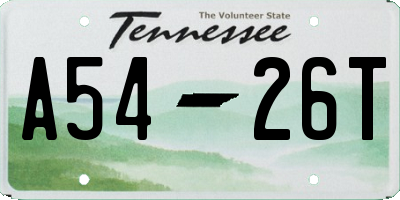 TN license plate A5426T
