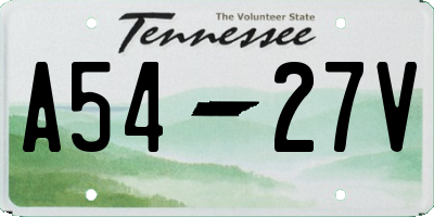 TN license plate A5427V