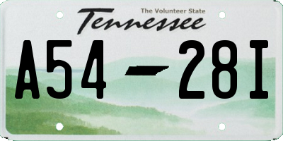 TN license plate A5428I