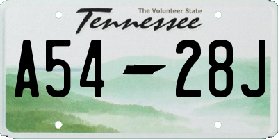 TN license plate A5428J
