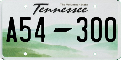 TN license plate A5430O