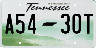 TN license plate A5430T