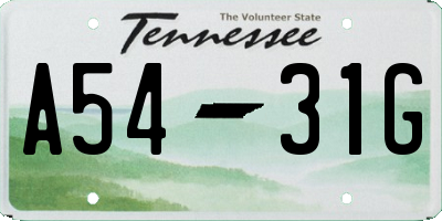 TN license plate A5431G