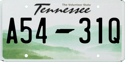 TN license plate A5431Q
