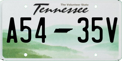 TN license plate A5435V