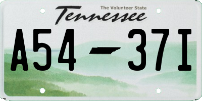 TN license plate A5437I