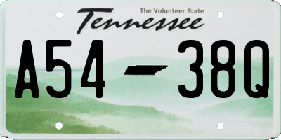 TN license plate A5438Q