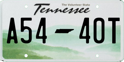 TN license plate A5440T