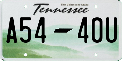 TN license plate A5440U