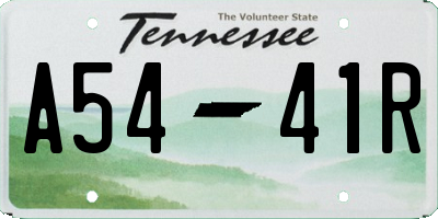 TN license plate A5441R