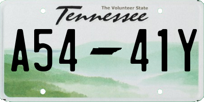 TN license plate A5441Y