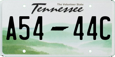 TN license plate A5444C