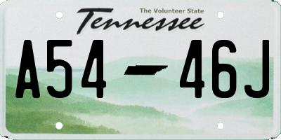 TN license plate A5446J