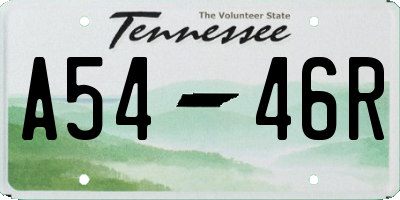 TN license plate A5446R