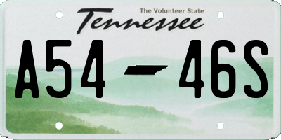 TN license plate A5446S