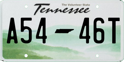 TN license plate A5446T