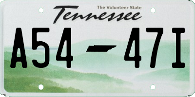 TN license plate A5447I