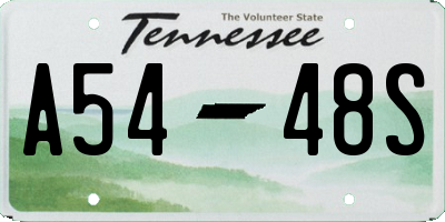 TN license plate A5448S