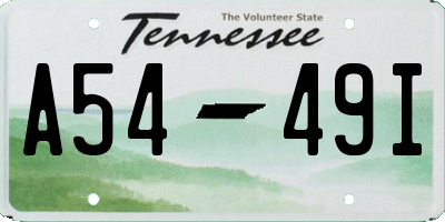 TN license plate A5449I