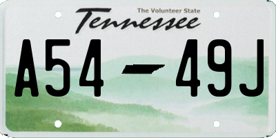 TN license plate A5449J
