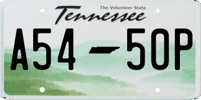TN license plate A5450P