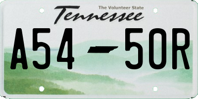 TN license plate A5450R