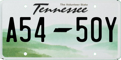 TN license plate A5450Y