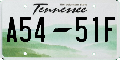 TN license plate A5451F