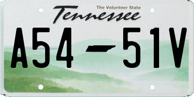 TN license plate A5451V