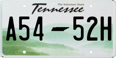 TN license plate A5452H