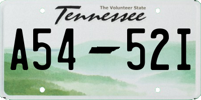 TN license plate A5452I