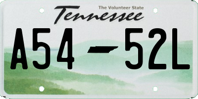 TN license plate A5452L