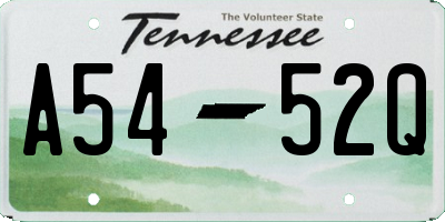 TN license plate A5452Q