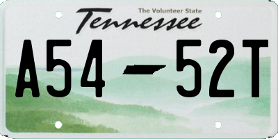 TN license plate A5452T