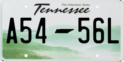 TN license plate A5456L