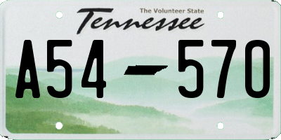 TN license plate A5457O