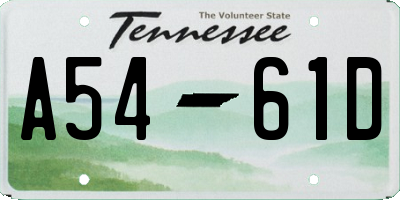 TN license plate A5461D