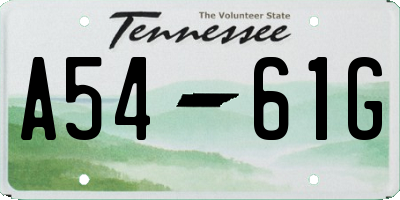 TN license plate A5461G