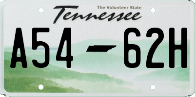 TN license plate A5462H