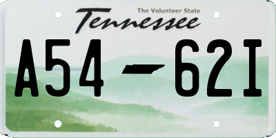 TN license plate A5462I