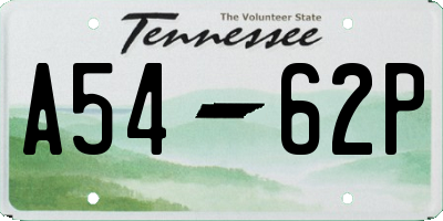 TN license plate A5462P