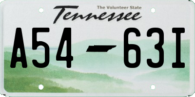 TN license plate A5463I