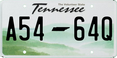 TN license plate A5464Q